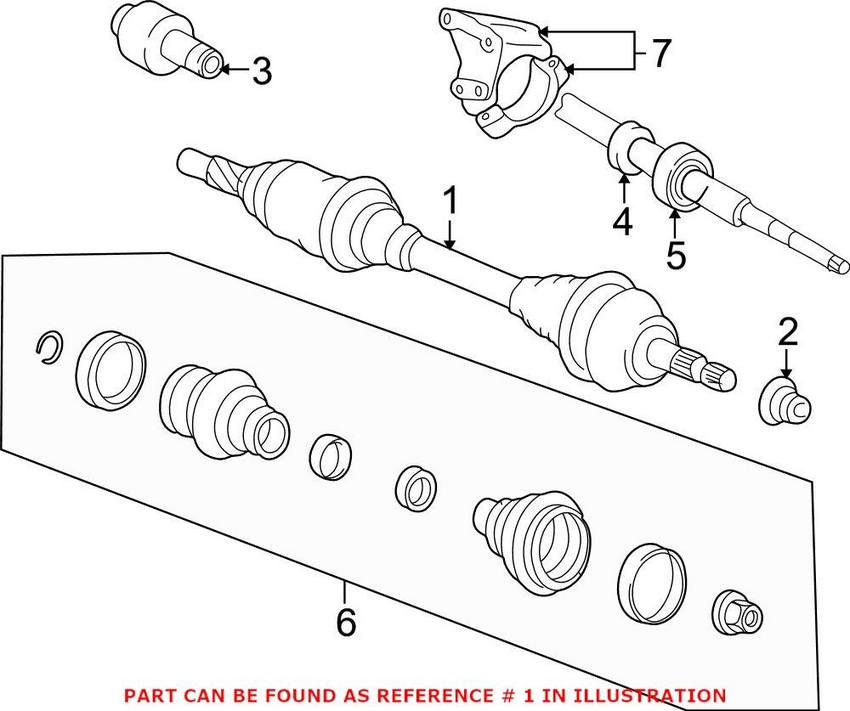 Volvo Axle Assembly - Front Driver Side (Auto Trans) (Rebuilt) 8251513